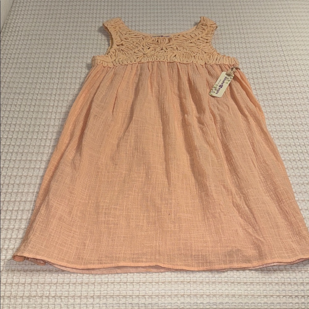 Altard state peach linen dress NWT size small
